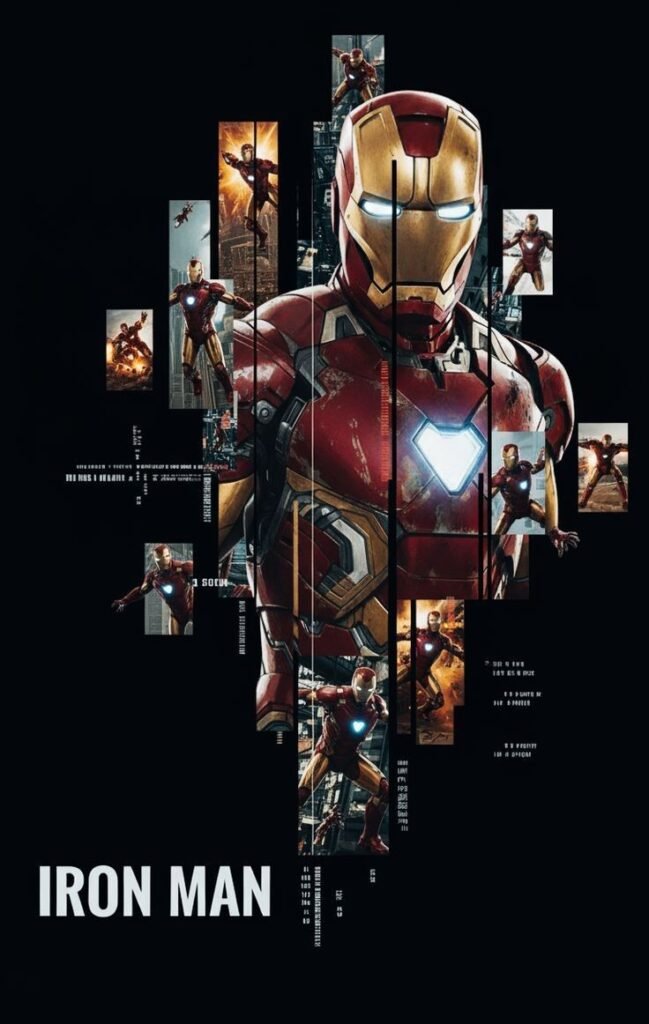 Iron Man helmet reflecting multiverse rifts - The Multiverse Reel