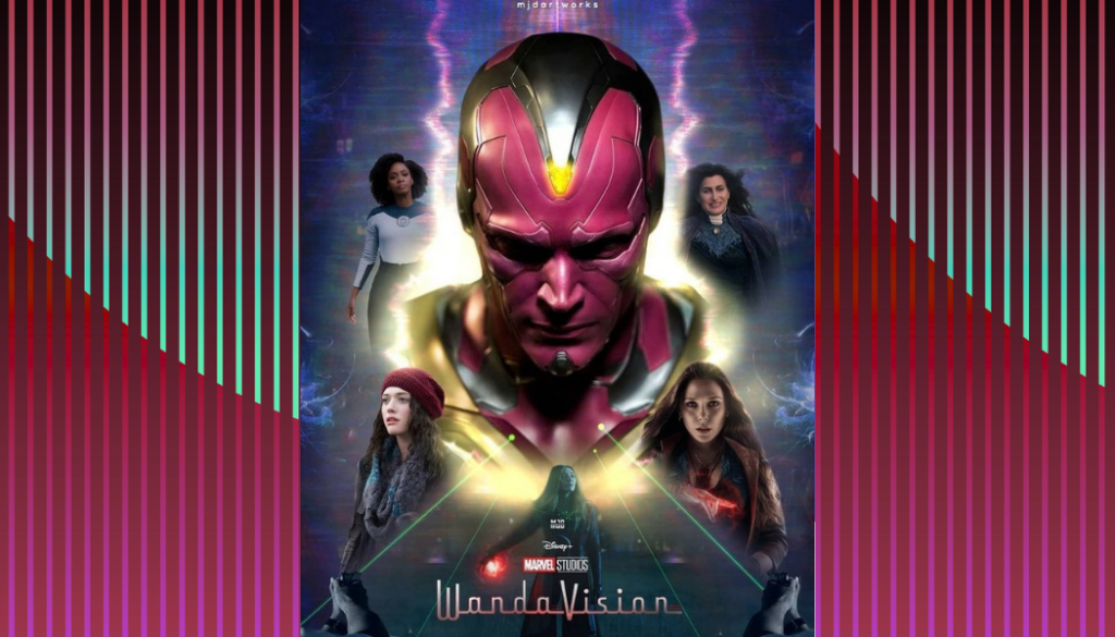WandaVision Season 1 explained: Sitcom Nostalgia, Chaos Magic, and the Birth of the Scarlet Witch WandaVision Season 1 review featuring Wanda Maximoff and Vision in retro 1950s suburban living room